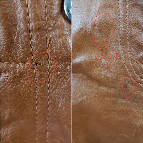 Hugo Buscati Camel Colored Leather Pants Size 6 - Picture 2 of 7